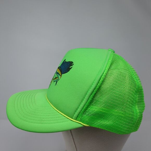 Cabo San Lucas Mexico Fish Rope Trucker Hat Green One Size Mesh Back - Picture 3 of 9